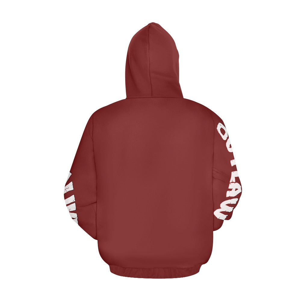 Palikir Outlaw Brick red All Over Print Hoodie for Men/Women (USA Size)