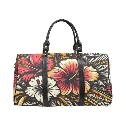 Tribal Hibiscus Waterproof Travel Bag/Small