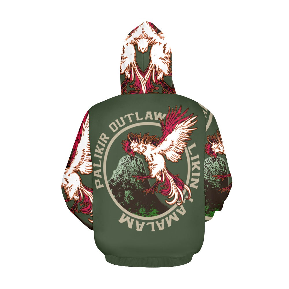 Likin Lamalam green All Over Print Hoodie for Men & Women (USA Size) (Model H13)